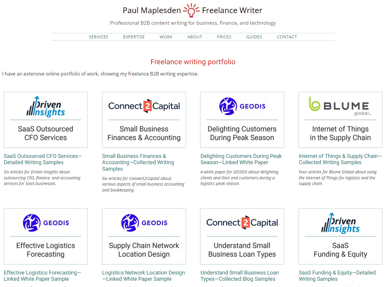 learn how to optimize freelance writing portfolio
